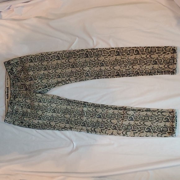 Dollhouse Snake skin Print Tan w/ Rhinestones Jeans - Picture 10 of 12